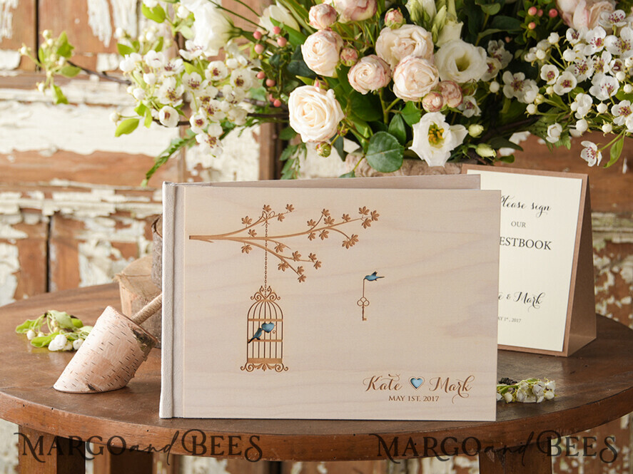 WEDDING GUEST BOOKS Rustic Wooden Engraved PhotoAlbum Wedding guestbook for polaroids, Rustic Instant Photo Book Wood Wedding Photo Guestbook