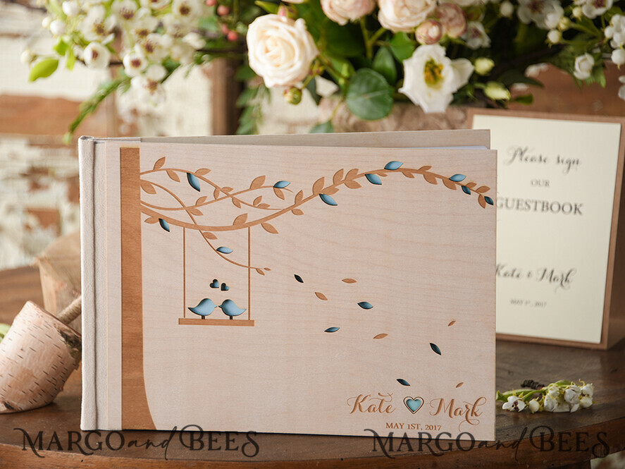 WEDDING GUEST BOOKS Rustic Wooden Engraved PhotoAlbum Rerto wedding guestbook, Boho Instax Wedding Book Wooden Instax Photo Booth Album