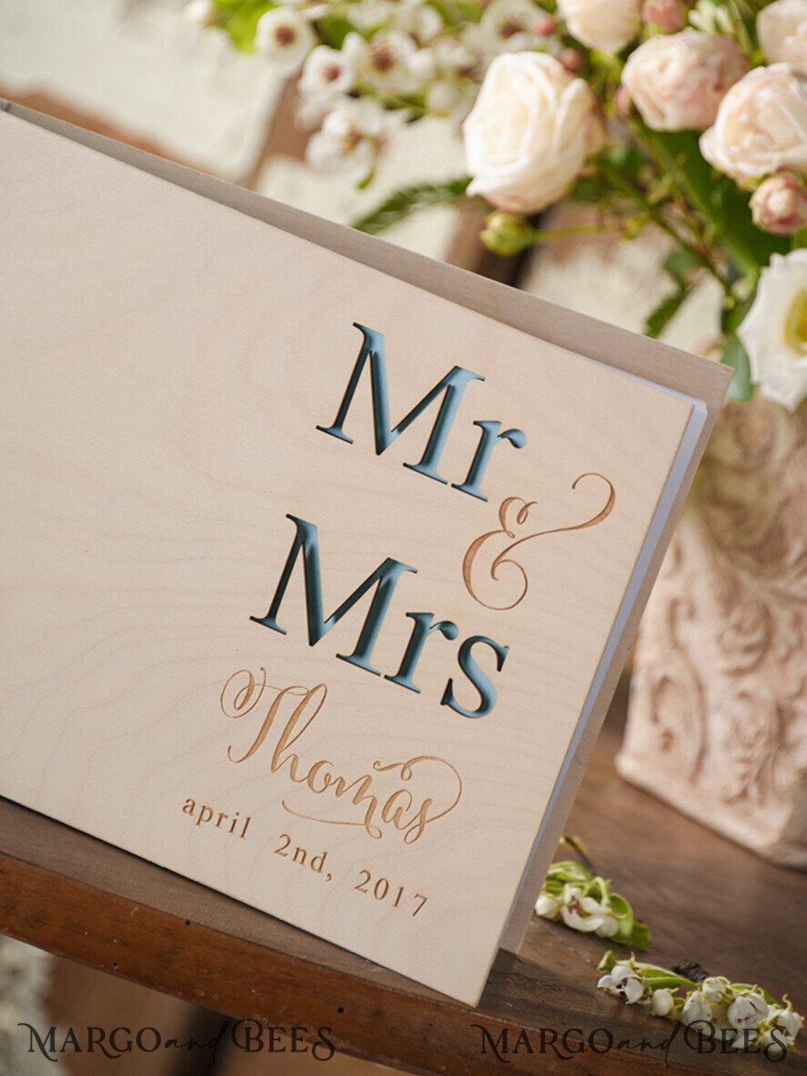 WEDDING GUEST BOOKS Rustic Wooden Engraved PhotoAlbum Presonalised Wedding Guest Book, Rustic Instant Photo Book Wood Wedding Photo Guestbook