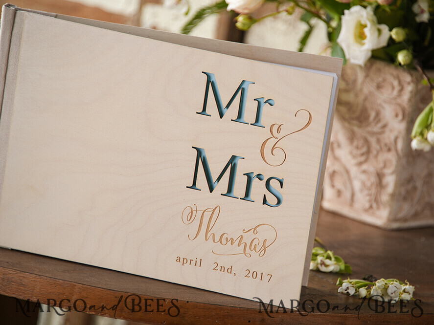 WEDDING GUEST BOOKS Rustic Wooden Engraved PhotoAlbum Presonalised Wedding Guest Book, Rustic Instant Photo Book Wood Wedding Photo Guestbook