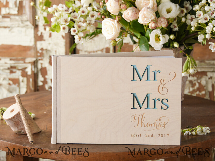 WEDDING GUEST BOOKS Rustic Wooden Engraved PhotoAlbum Presonalised Wedding Guest Book, Rustic Instant Photo Book Wood Wedding Photo Guestbook