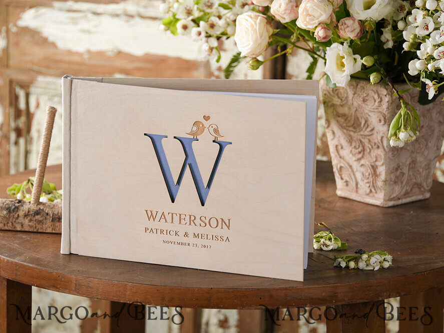 WEDDING GUEST BOOKS Rustic Wooden Engraved PhotoAlbum Custom Wedding Guestbook, Boho Instant Photo Book Wooden Instax Wedding Photo Guestbook