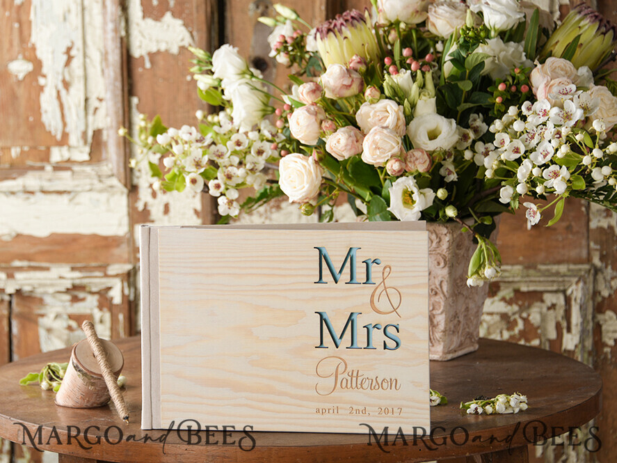WEDDING GUEST BOOKS Rustic Wooden Engraved PhotoAlbum Presonalised Wedding Guest Book, Boho Instant Photo Book Wooden Instax Wedding Photo Guestbook