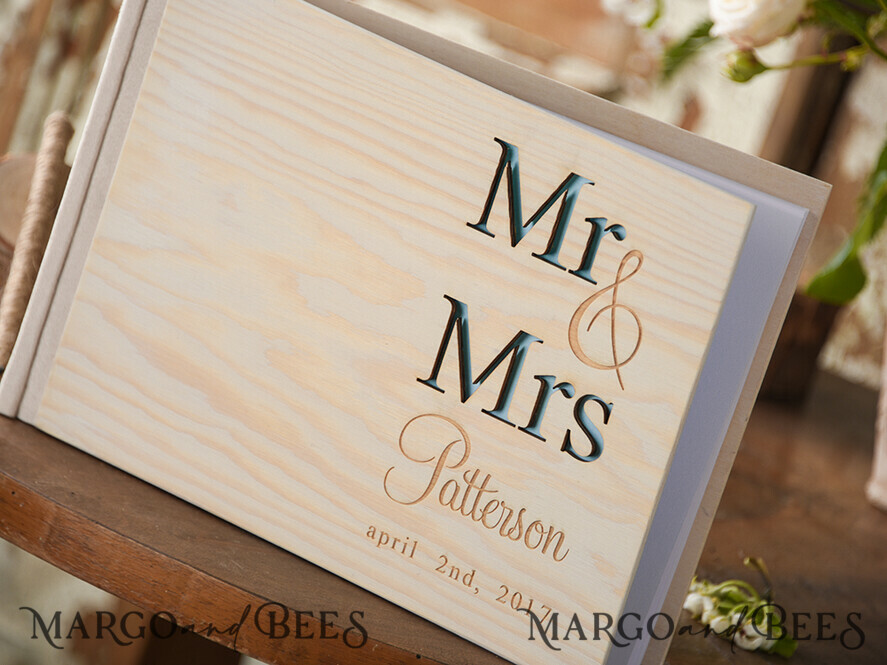 WEDDING GUEST BOOKS Rustic Wooden Engraved PhotoAlbum Presonalised Wedding Guest Book, Boho Instant Photo Book Wooden Instax Wedding Photo Guestbook