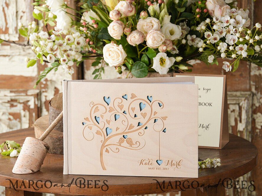 WEDDING GUEST BOOKS Rustic Wooden Engraved PhotoAlbum Preonalised wedding Guestbook, Boho Instant Photo Book Wooden Instax Wedding Photo Guestbook