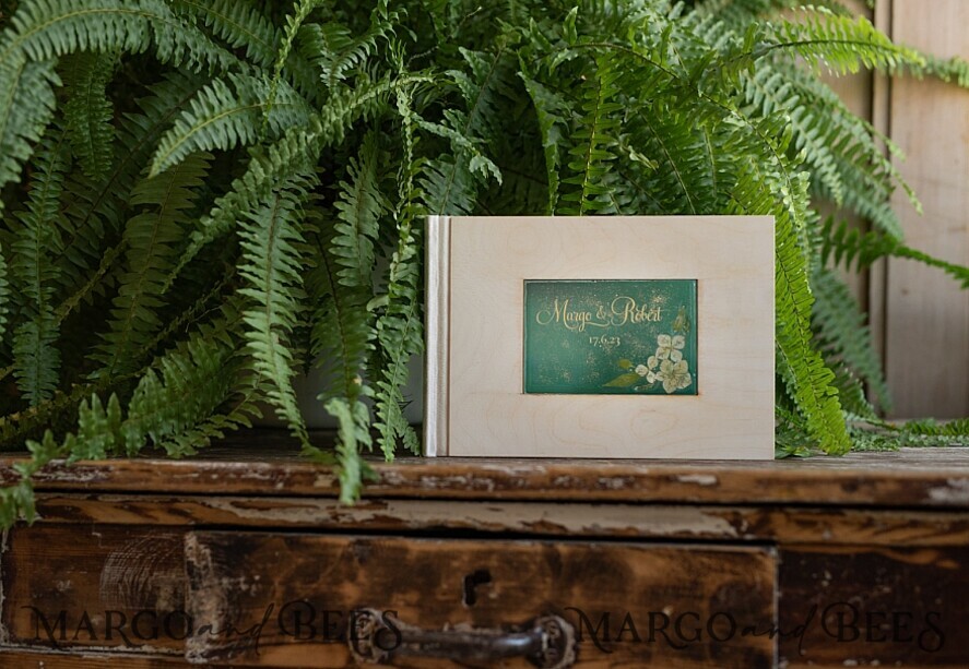 WEDDING GUEST BOOKS Rustic Wooden Engraved PhotoAlbum Rerto wedding guestbook, Boho Instant Photo Book Wooden Instax Wedding Photo Guestbook
