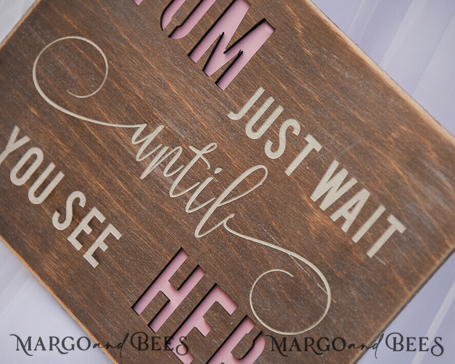 FLOWER GIRL / Page Boy SIGNS rustic Personalised wood wedding sign, Wooden Page boy sign, Wood Engraved flower girl sign, flower girl wedding day sign, rustic wedding decor for flower girl, daddy here comes mummy, here comes the bride