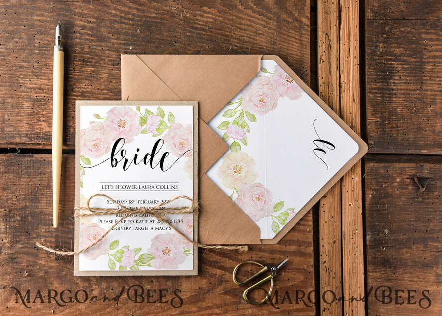 BRIDAL SHOWER INVITATIONS watercolor bridal shower
