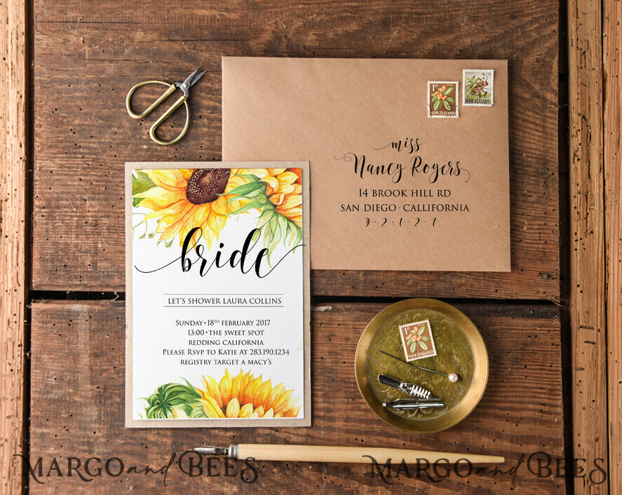 BRIDAL SHOWER INVITATIONS watercolor bridal shower