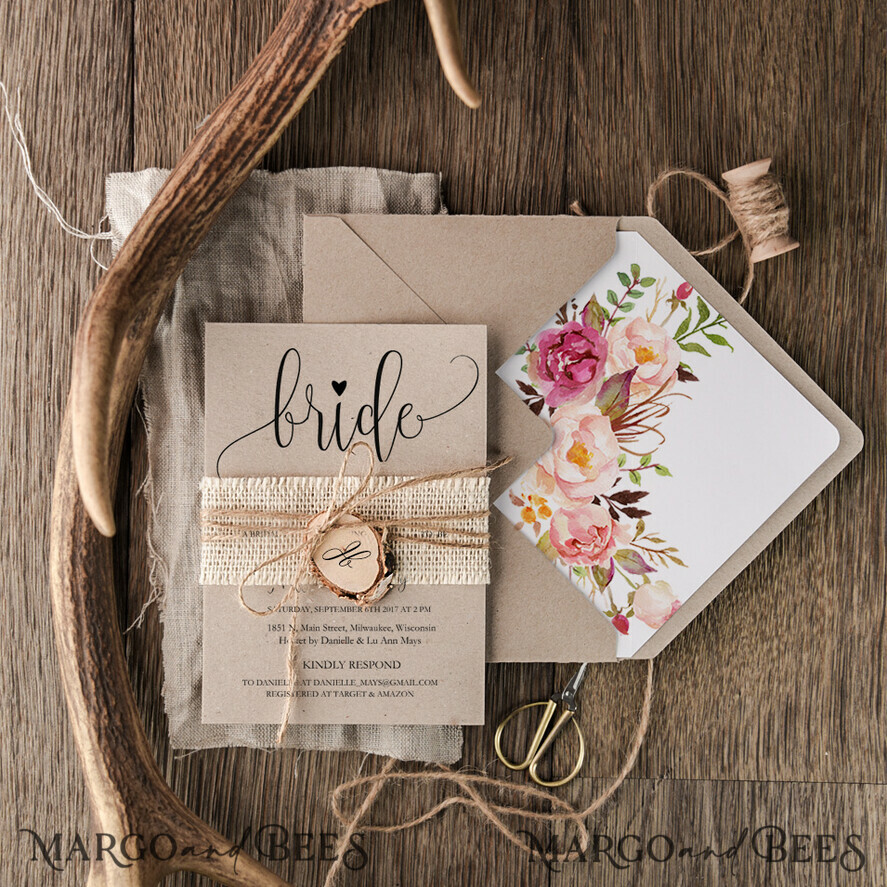 BRIDAL SHOWER INVITATIONS botanical blossom