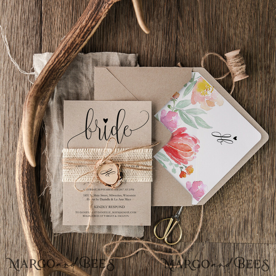 BRIDAL SHOWER INVITATIONS botanical bridal shower