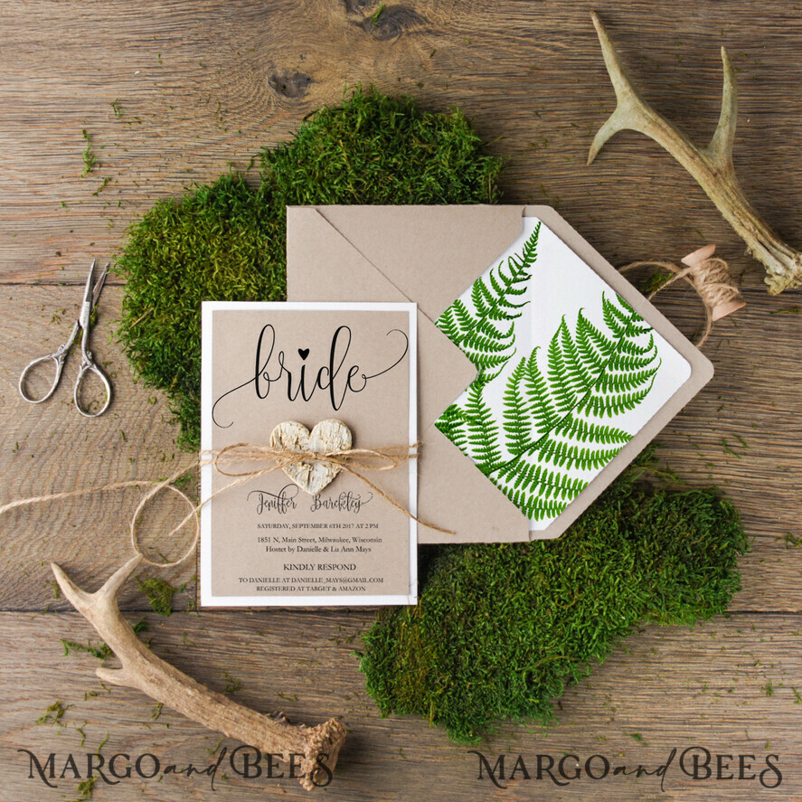 BRIDAL SHOWER INVITATIONS botanical elegant
