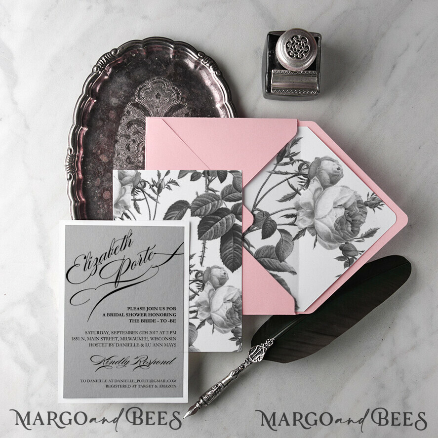 BRIDAL SHOWER INVITATIONS botanical bridal shower
