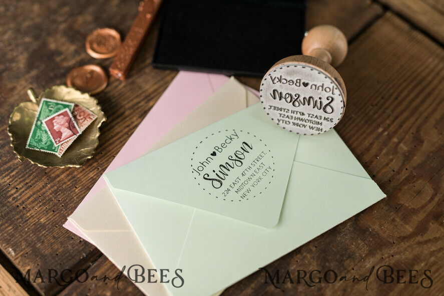 custom stamp, couple stamp