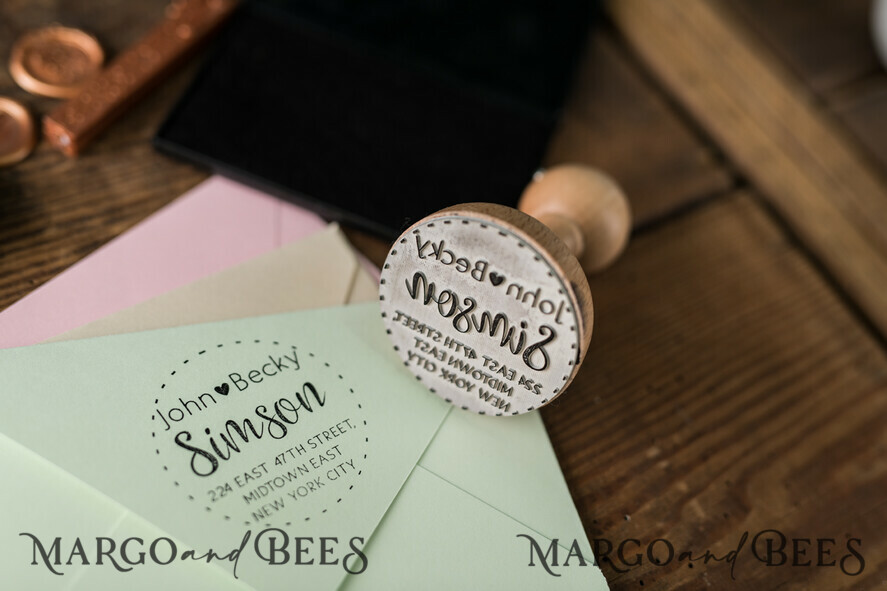 custom stamp, couple stamp