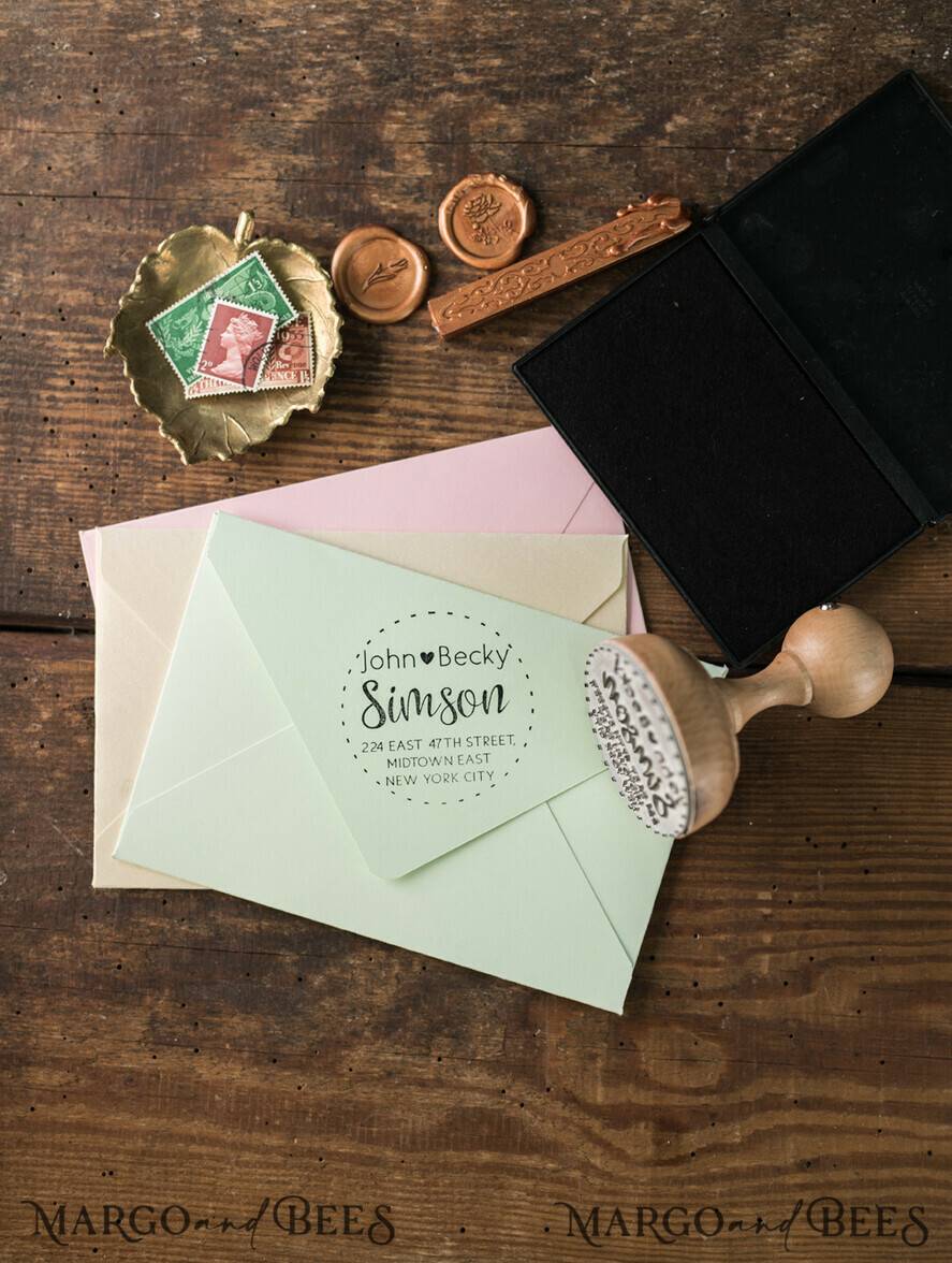 custom stamp, couple stamp