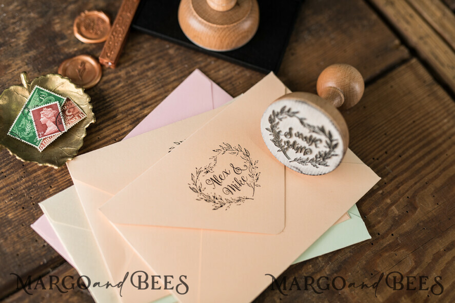 wooden stamp, wedding stamp