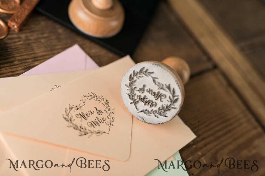 wooden stamp, wedding stamp