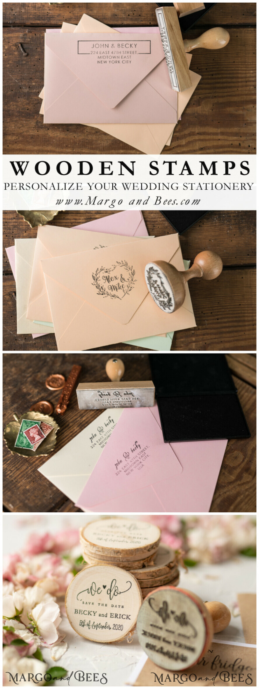 wooden stamp, wedding stamp