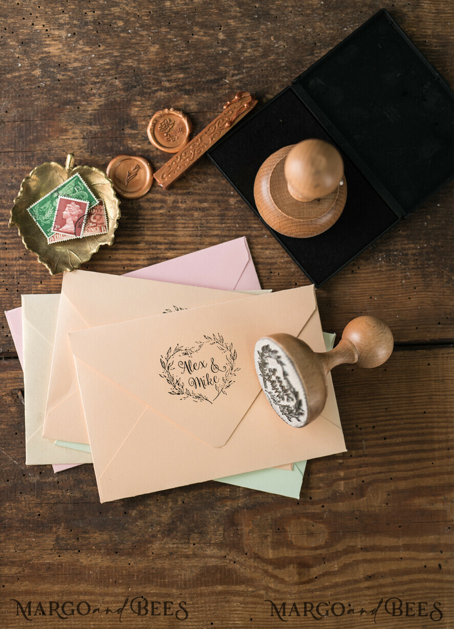 wooden stamp, wedding stamp