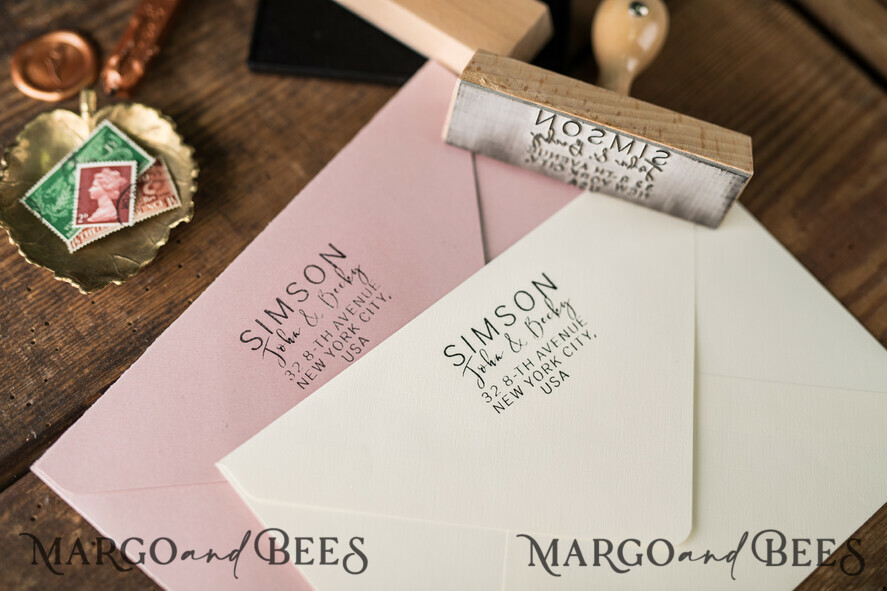 custom stamp, wedding stamp