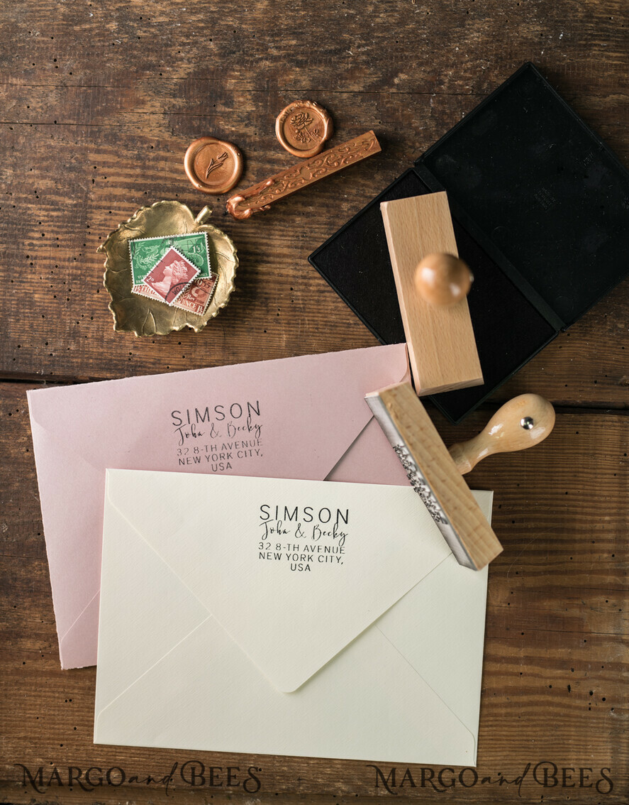 custom stamp, wedding stamp