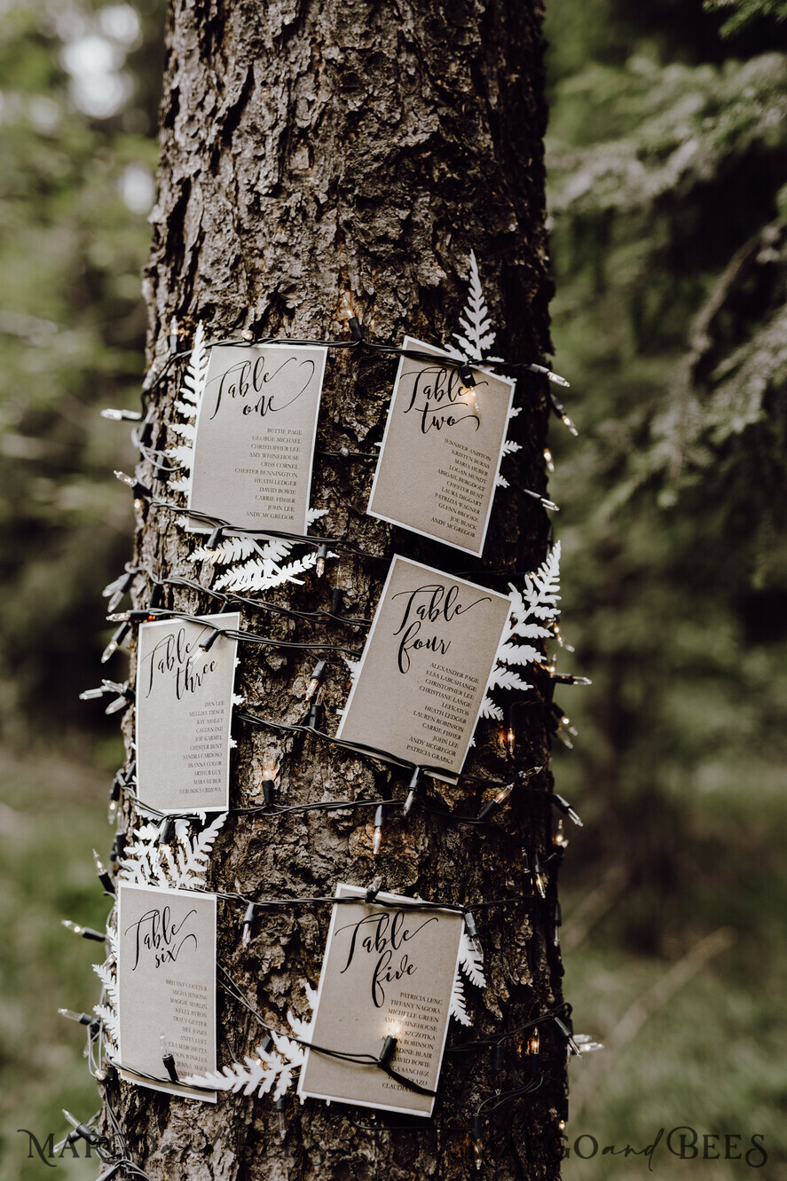 TABLE PLANS AND WEDDING WELCOME SIGNS rustic wedding table plan
