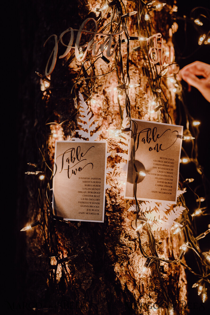 TABLE PLANS AND WEDDING WELCOME SIGNS rustic wedding table plan