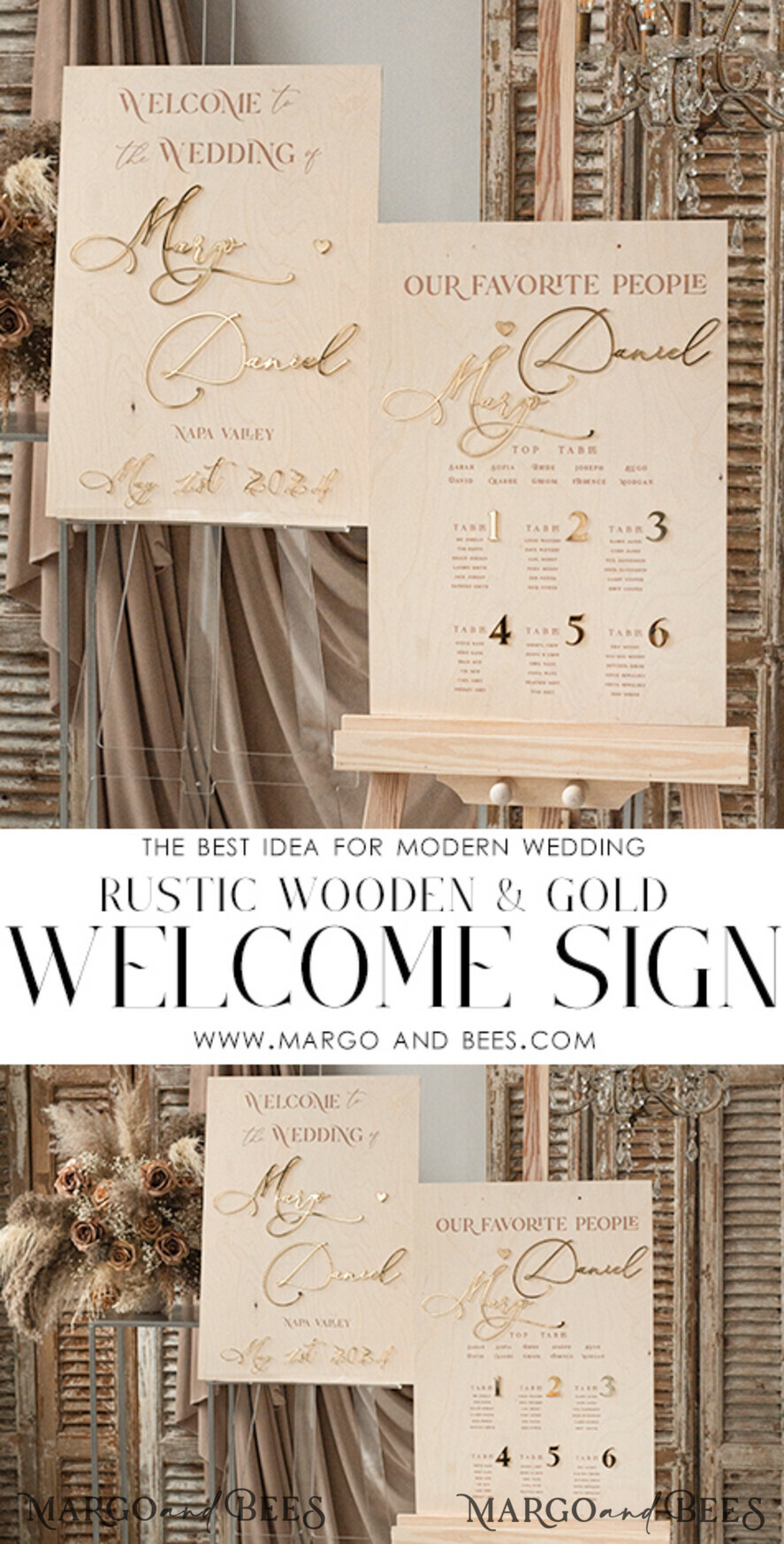 TABLE PLANS AND WEDDING WELCOME SIGNS rustic rustic wood & Gold Wedding Welcome Sign, Boho Golden Wedding Decor, Personalised Wedding Sign, Wedding Board, Welcome Wedding Board