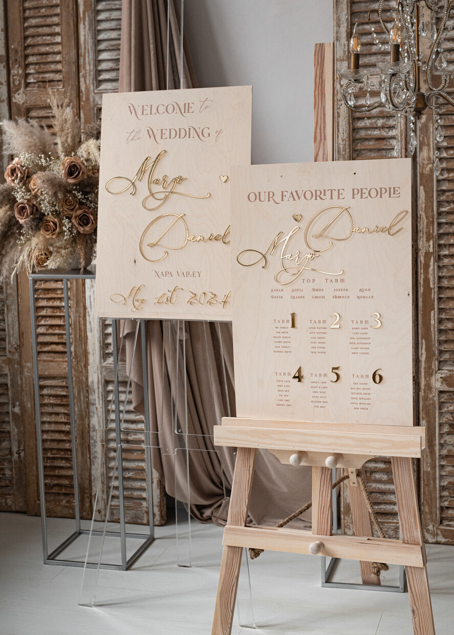 TABLE PLANS AND WEDDING WELCOME SIGNS rustic rustic wood & Gold Wedding Welcome Sign, Boho Golden Wedding Decor, Personalised Wedding Sign, Wedding Board, Welcome Wedding Board