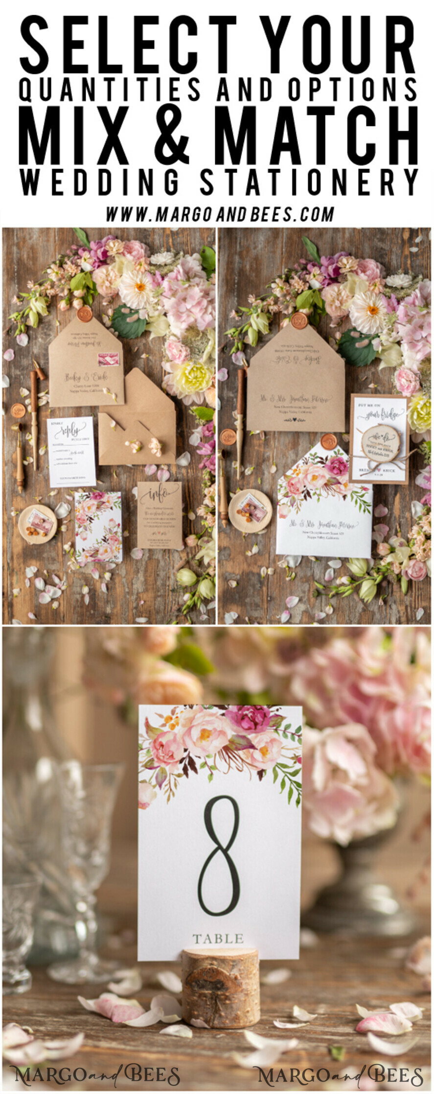 TABLE DECOR SIGNS watercolor Rustic Floral Wedding Table Cards, Table Numbers with wood stand, Wedding Signage, Romantic Wedding Table Numbers, Editable Text, Minimalist Floral Table Signs