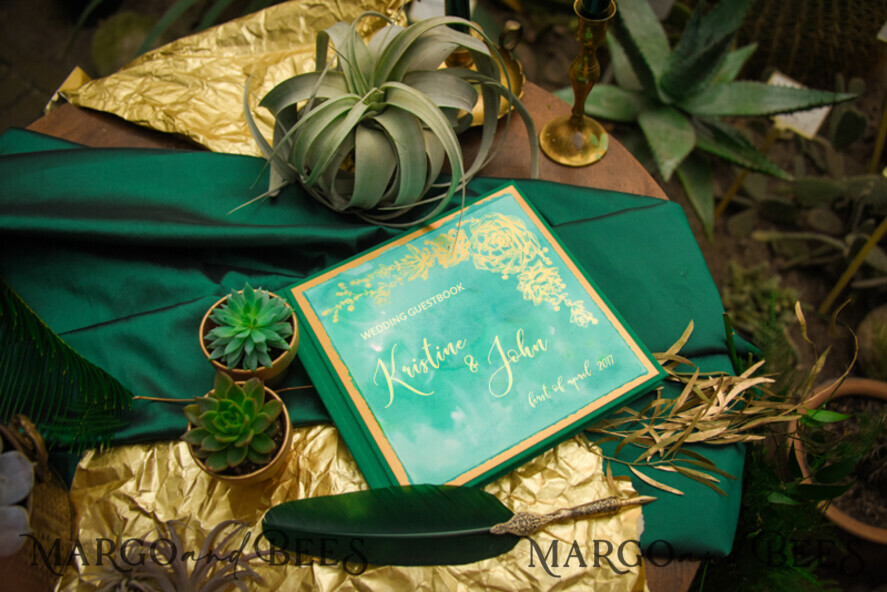 WEDDING GUEST BOOKS Luxury Glamour PhotoAlbum Custom Wedding Guestbook, Luxory Glamour Instant Photo Book Gold Glam Instax Wedding Photo Guestbook