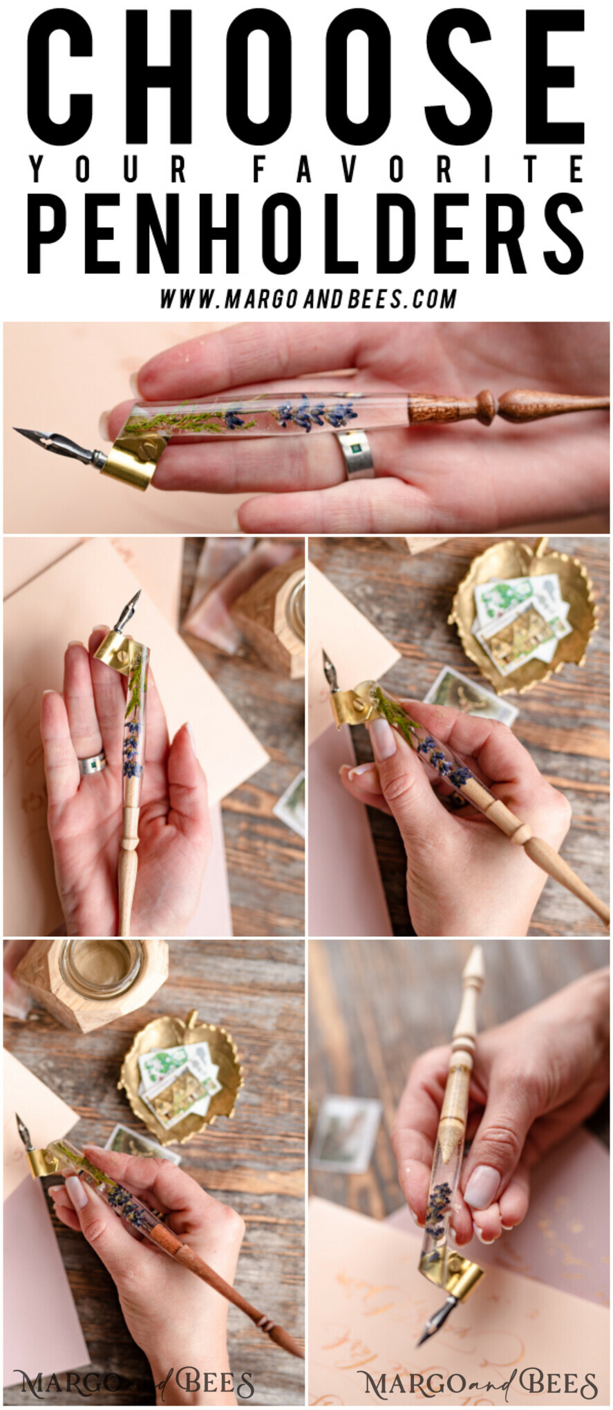 WOODEN PENHOLDERS Wood and resin English Oblique Pen, Handmade resin lavender Wooden Antique Dip Pen, Wood Oblique Calligraphy Pen Holder, perfect gift for her, practicing Quill
