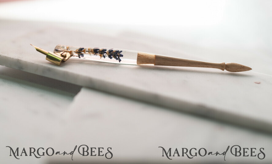 WOODEN PENHOLDERS Wood and resin English Oblique Pen, Handmade resin lavender Wooden Antique Dip Pen, Wood Oblique Calligraphy Pen Holder, perfect gift for her, practicing Quill