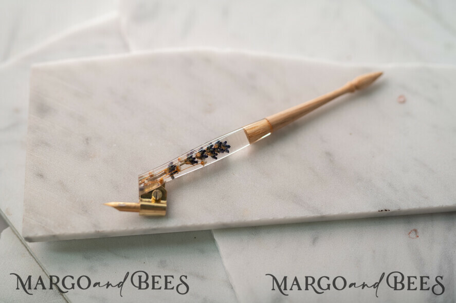 WOODEN PENHOLDERS Wood and resin English Oblique Pen, Handmade resin lavender Wooden Antique Dip Pen, Wood Oblique Calligraphy Pen Holder, perfect gift for her, practicing Quill