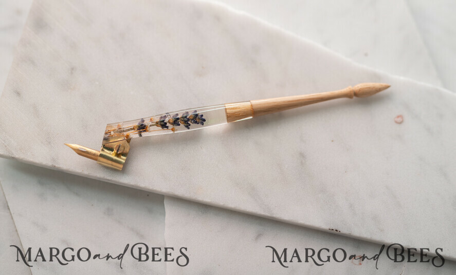 WOODEN PENHOLDERS Wood and resin English Oblique Pen, Handmade resin lavender Wooden Antique Dip Pen, Wood Oblique Calligraphy Pen Holder, perfect gift for her, practicing Quill