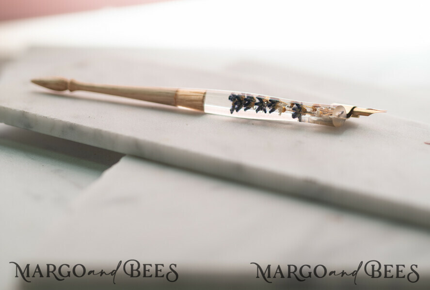 WOODEN PENHOLDERS Wood and resin English Oblique Pen, Handmade resin lavender Wooden Antique Dip Pen, Wood Oblique Calligraphy Pen Holder, perfect gift for her, practicing Quill