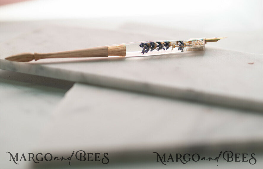 WOODEN PENHOLDERS Wood and resin English Oblique Pen, Handmade resin lavender Wooden Antique Dip Pen, Wood Oblique Calligraphy Pen Holder, perfect gift for her, practicing Quill