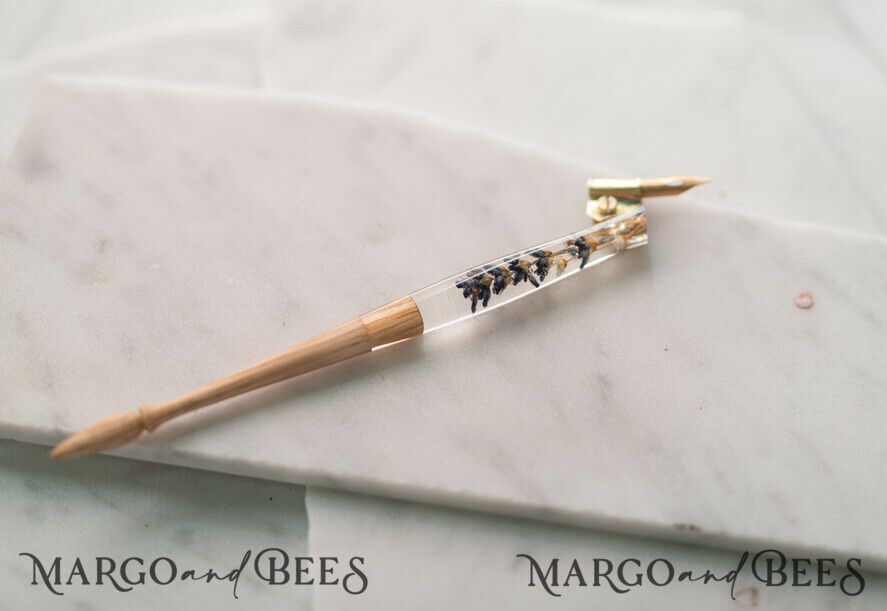 WOODEN PENHOLDERS Wood and resin English Oblique Pen, Handmade resin lavender Wooden Antique Dip Pen, Wood Oblique Calligraphy Pen Holder, perfect gift for her, practicing Quill