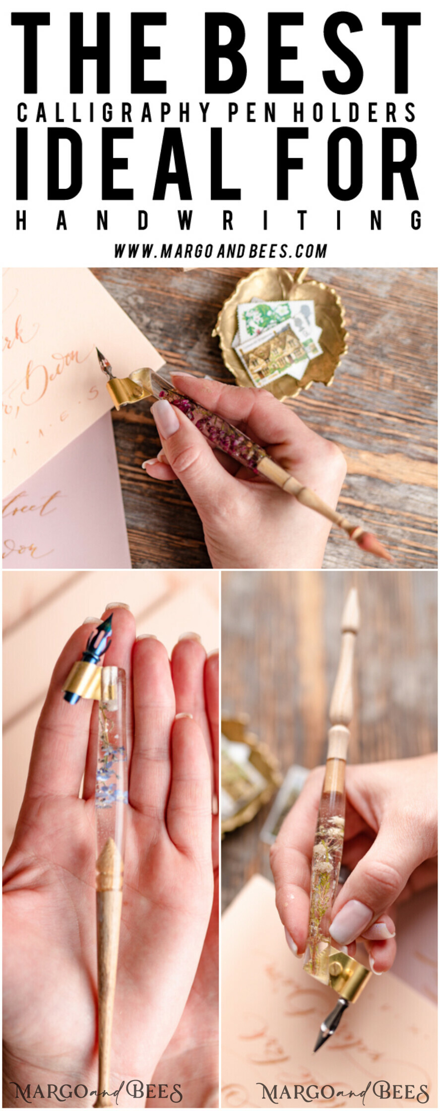 WOODEN PENHOLDERS Wood and resin English Oblique Pen, Handmade resin heather Wooden Antique Dip Pen, Wood Oblique Calligraphy Pen Holder, perfect gift for her, practicing Quill