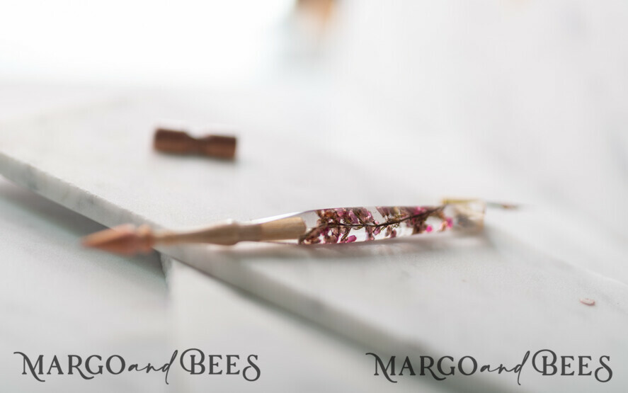 WOODEN PENHOLDERS Wood and resin English Oblique Pen, Handmade resin heather Wooden Antique Dip Pen, Wood Oblique Calligraphy Pen Holder, perfect gift for her, practicing Quill