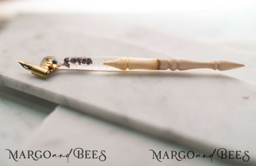 WOODEN PENHOLDERS Wood and resin English Oblique Pen, Handmade resin lavender Wooden Antique Dip Pen, Wood Oblique Calligraphy Pen Holder, perfect gift for her, practicing Quill