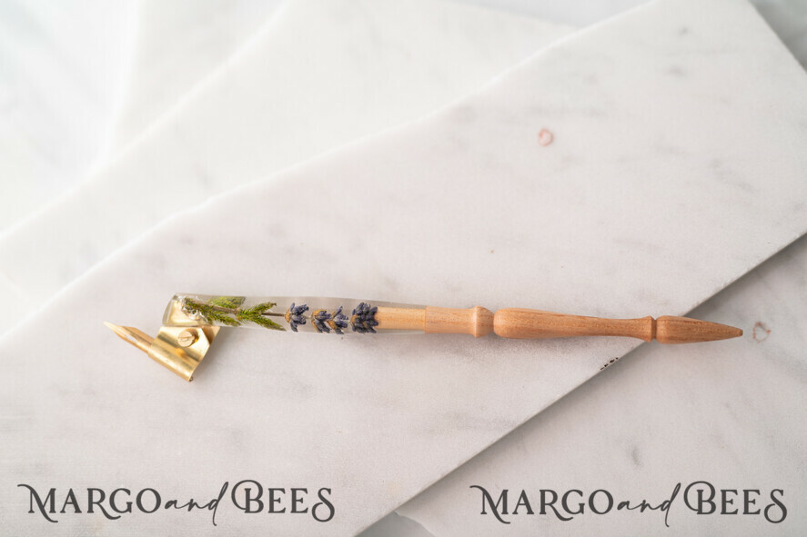WOODEN PENHOLDERS Wood and resin English Oblique Pen, Handmade resin lavender Wooden Antique Dip Pen, Wood Oblique Calligraphy Pen Holder, perfect gift for her, practicing Quill