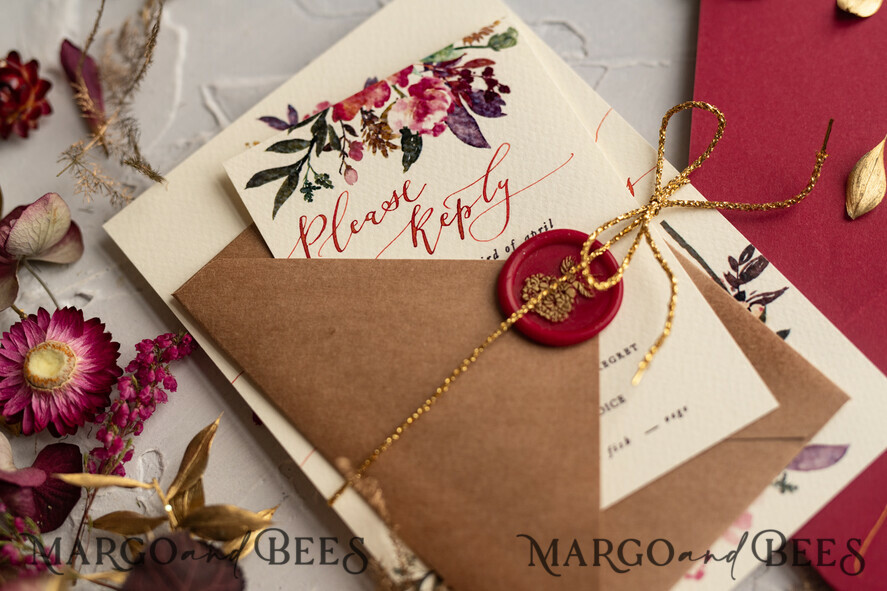 WEDDING INVITATIONS modern calligraphy / fine art Bespoke wedding invitation, unique calligraphy invites