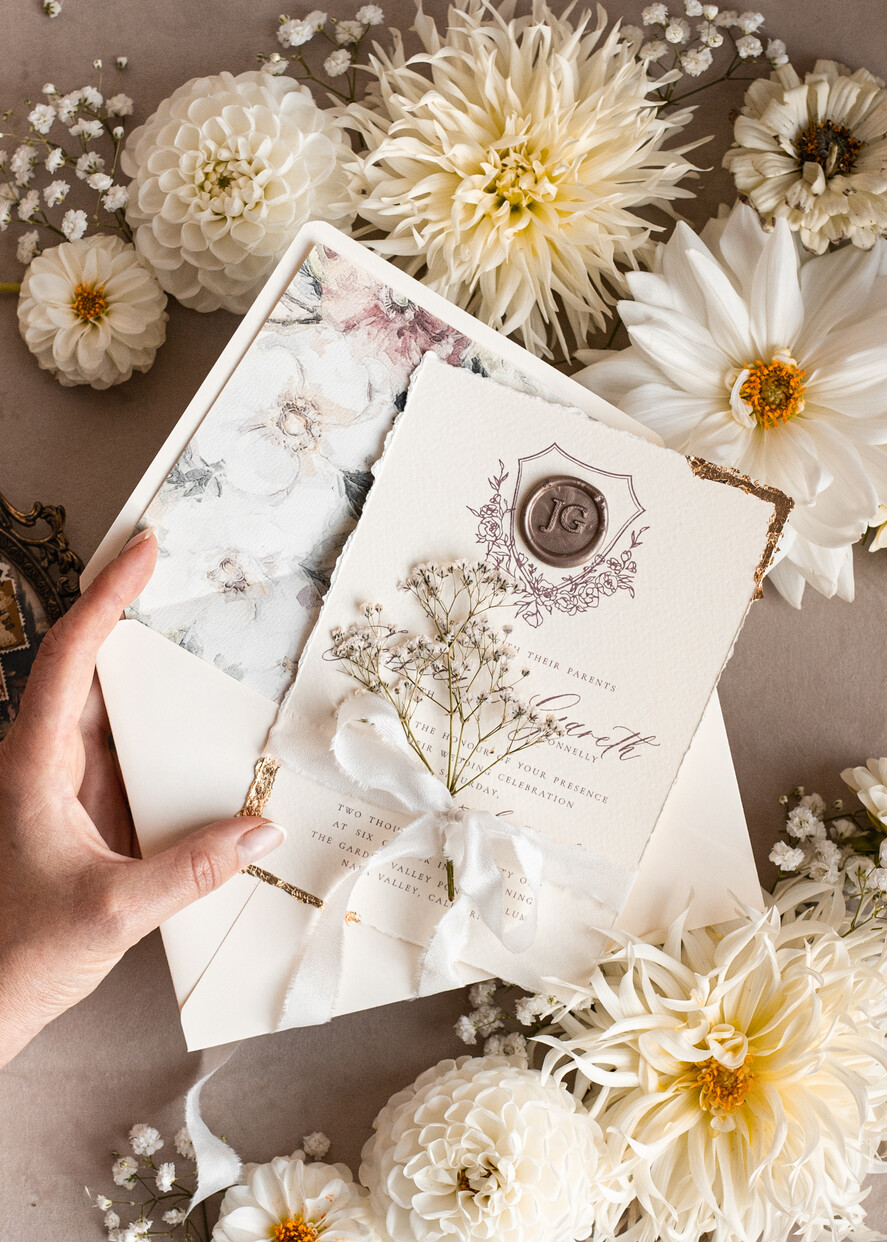 WEDDING INVITATIONS modern calligraphy / fine art Fine Art Blush Wedding Invitation, Real Baby Breth Floral Wedding Invitation, French Provence Invitation suite, Gypsophila wedding invitation suite, Deckled Edge Invites, Torn Edge Wedding Invitations golden, Fine Art Wedding Invitation Suite