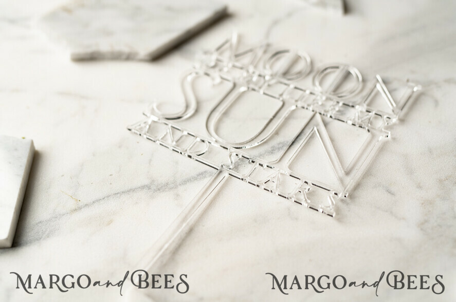 CAKE TOPPER Acrylic cake topper lasercut unique acrylic transparent
