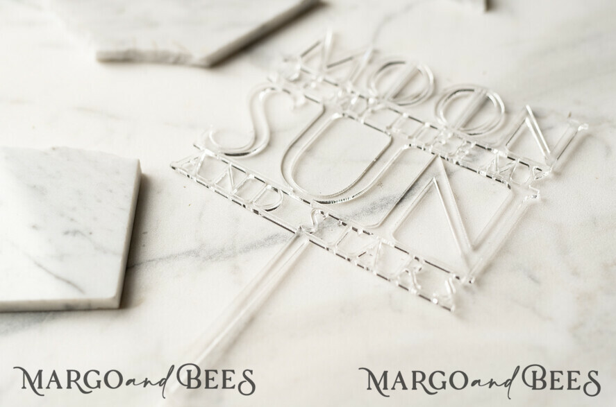 CAKE TOPPER Acrylic cake topper lasercut unique acrylic transparent