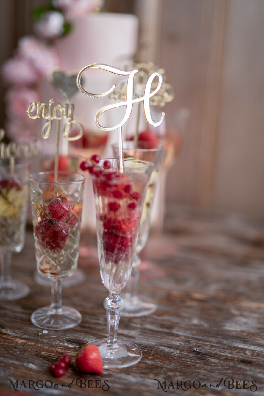 CAKE TOPPER drink toppers wedding cake topper, drink labels