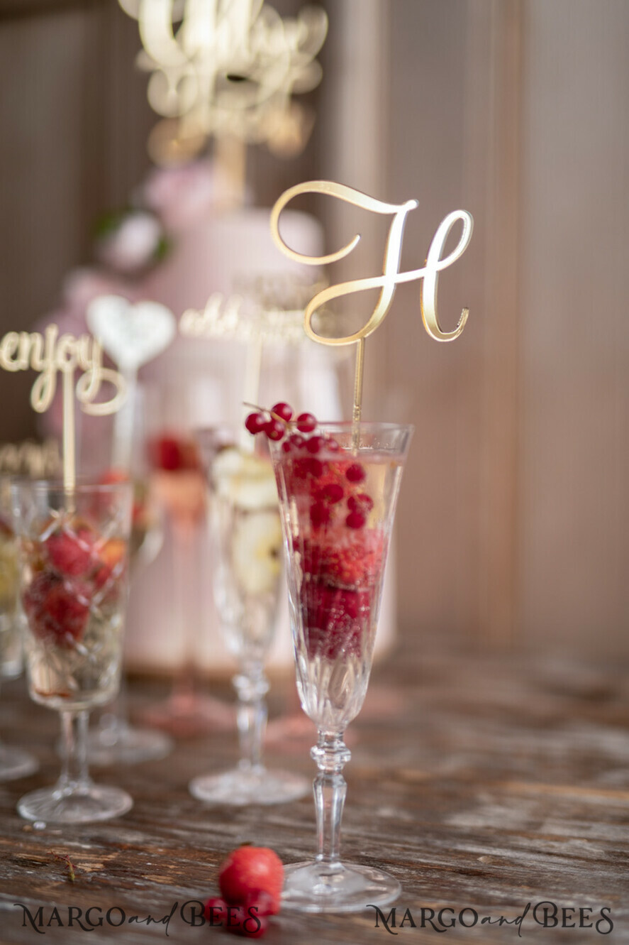 CAKE TOPPER drink toppers wedding cake topper, drink labels