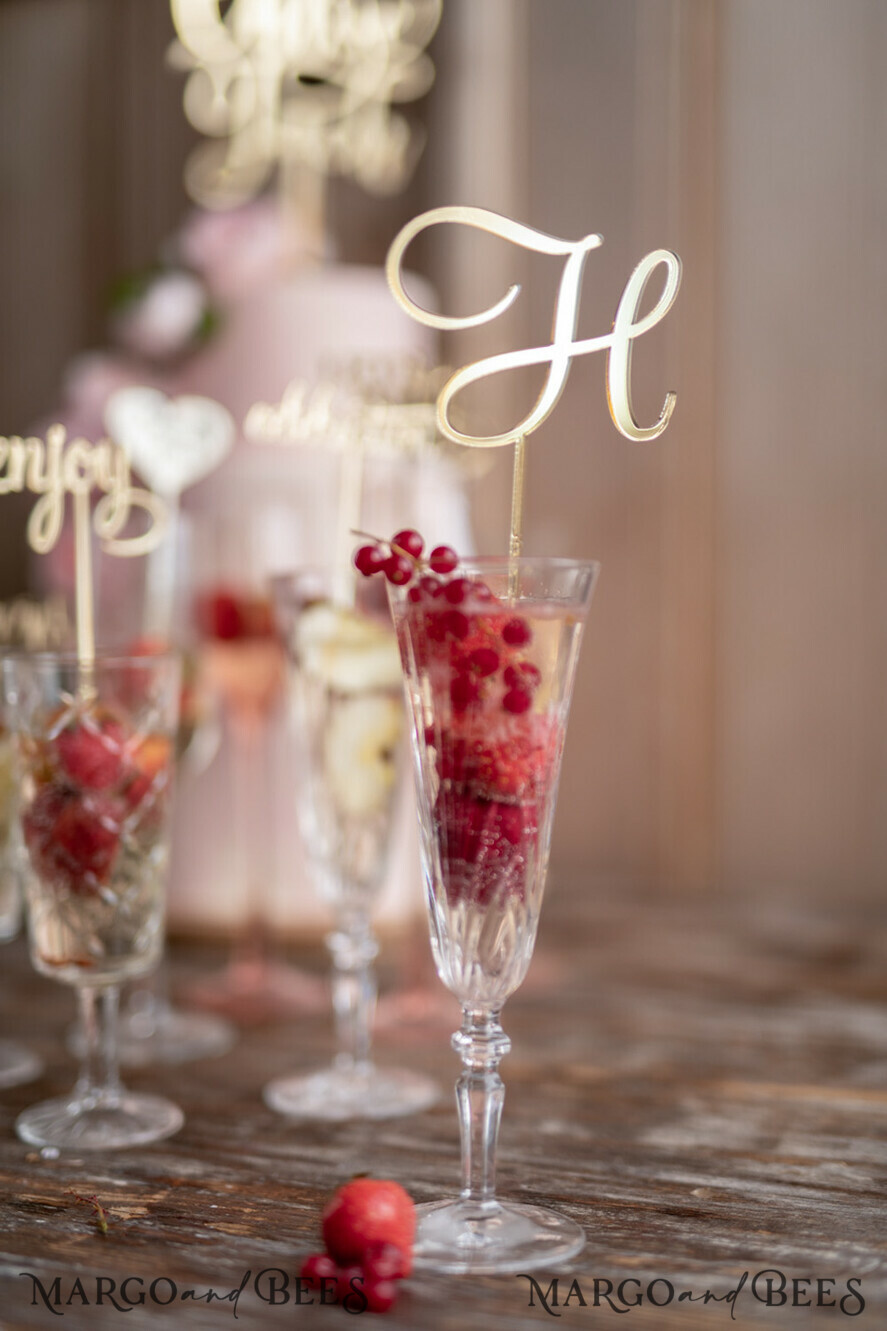 CAKE TOPPER drink toppers wedding cake topper, drink labels